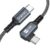 GIANAC USB C auf USB C Kabel 1 Meter, 100 W 90 Grad Schnellladung PD 5A USB Typ C mit E-Mark Chip für MacBook Pro, MacBook Air, iPad Pro, Samsung Galaxy, Huawei, ChromeBook Pixel, Tablet Google