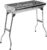Holzkohlegrill mit Ständer, Edelstahl-Holzkohlegrill, faltbar und tragbar, geeignet für Outdoor-Grillpartys von 5–10 Personen, Grillwagen Holzkohlegrill (73 x 33,5 x 70 cm)