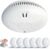 DAYTECH Rauchmelder 10 Jahresbatterie – 6 Rauchmelder mit Magnethalter-Set, TÜV Rheinland zertifiziert, Feuermelder mit 85 dB & Test-/Stummschalter – Feuermelder für Schlafzimmer, Kinderzimmer