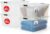 Iris Ohyama Aufbewahrungsboxen mit Deckel, 40 l, 4er-Set, transparent, sicherer Verschluss, stapelbar, Griffe, Schlafzimmer, Schrank, Büro, Organisation, BPA-freier Kunststoff, Organisationsboxen, FTB-40
