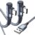 USB-C Kabel 3,1 A Schnellladung (2er Pack, 2 m), Ladekabel, USB-C Winkel Typ-C Kabel, Nylon geflochten, für Samsung Galaxy S22, S21, S20, S10, S9, S8 Plus, Note 20, 10, 9, 8, A72, A71, A52, A51, A50, M31, M30s, M20, V30