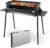 Denmay Großer Klappgrill, tragbarer Campinggrill mit Rahmen, Picknickgrill inklusive Grillrost, Holzkohlegrills, Grill BBQ tragbar, Tischgrill, Campinggrill, Mangal-Grill, Kebab