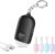 Hion Taschenalarm Damen, 130 dB wiederaufladbarer persönlicher Selbstverteidigungsalarm mit LED-Beleuchtung, Panikalarm, Handtaschenalarm Schlüsselanhänger für Frauen, Kinder, ältere Menschen (schwarz)