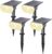 Linkind LED-Solar-Gartenleuchten, StarRay 650LM Lichtsensor-Solarleuchten, 3000K warmweißes Solarlicht, IP67 wasserdichte Außenwandleuchte, 3 Modi Solarstrahler für den Außenbereich, 4 Stück