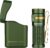 OLIGHT Baton 4 Kit Mini-LED-Taschenlampe wiederaufladbar mit dimmbarem Ladeetui, Handlampe bis zu 190 Tage Laufzeit, 1300 lm, 170 m Leuchtweite, superhelle kleine Taschenlampe für den täglichen Gebrauch, IPX8 OD grün
