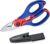 WORKPRO Elektrikerschere, Kabelschere, Universalschere, Multischere mit Abisolierzange, multifunktionale Edelstahlschere mit Gürtelclip, 163 mm, Universalschere