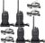 Retevis RT617 Walkie Talkie, PMR-Funkgerät mit Headset, lizenzfreie Funkgeräte, große Reichweite, 16 Kanäle, VOX, Walkie Talkie für Erwachsene, Polizei, Baustelle (schwarz, 4 Stück)