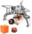 Herbst Campingkocher 3500 W mit Piezo-Zündung, faltbarer kleiner Campingkocher | Winddichter Gaskocher, Camping-Gaskocher mit Adapter, Gaskocher für Picknick, Trekking, Wandern im Freien (Silber)
