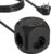 HITRENDS 4-fach Steckdosenwürfel Mehrfachsteckdosen, Steckdosenleiste mit 4 USB, 2 USB & 2 Typ-C, 8-in-1 Würfelsteckdose Mehrfachstecker mit 2m Kabel für Büro, Zuhause, Schwarz