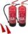 2 x 6 kg Pulverlöscher, Feuerlöscher, Autolöscher, ABC-Pulver, Pulverfeuerlöscher mit Halterung und Prüfplatte