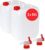 Höfer Chemie 2 x 10 L Wasserkanister-Set, weiß, ideales Campingzubehör für Flüssigkeiten, mit Ablasshahn und Schraubverschluss