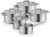 WMF Comfort Line 5-teiliges Induktions-Topfset mit Glasdeckel, Cromargan-Edelstahl matt, Skala, Induktions-Topfset, stapelbar, unbeschichtet
