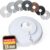 FUX 10 Stück Heizungsrohrmanschetten 15 mm, Abdeckung, Blende, Einzelmanschetten, weiß, für Heizkörperrohre