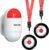 Panikknopf-Alarm mit Sirene, Stroboskop, Fernbedienung, Notfallalarm für Privatanwender, Unternehmen, leicht, kompakt, mit Trageband (Batterie/USB)