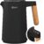 BALTER Edelstahl-Wasserkocher mit Temperatureinstellung, 45 °C – 100 °C, doppelwandig, BPA-frei, leise & kabellos, Warmhaltefunktion, Teebereiter mit Temperaturanzeige, 1,5 l, 2200 W, schwarz