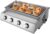 4-Flammen-Gasgrill, BBQ-Tischgrill, tragbarer Campinggrill, Edelstahl-Gastroröster, Gasröster, Outdoor-Gasherd, Barbecue-Butangrill, Seitenbrenner-Grilltischplatte, rauchfrei