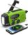 Solarradio, Esky Kurbelradio AM/FM, wasserdichte tragbare Radios, SOS-Alarm, Notfallradio mit Powerbank, LED-Taschenlampe, 260 g, ultratragbares Notfallradio für Notfallwanderungen im Freien (grün)