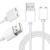 Leikedun 2 Stück Universal 7mm Magnetisches USB Ladekabel für Massagegeräte, Taschenlampe, Gesichtsreiniger, Smartwatch und mehr, Magnetisches 2-Pin USB Kabel Ersatz Ladekabel 0,8m – Weiß
