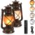 KINGLEAD LED-Vintage-Laternen, 4 dimmbare Lichtmodi, Laternen zum Aufhängen im Freien, wasserdichte LED mit Flammeneffekt, USB wiederaufladbar, geeignet für Garten, Weihnachten, Neujahr, 2 Stück