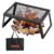 VEVOR BBQ Gills Holzkohlegrill Klappgrill 458 x 305 x 205 mm, Tischgrill tragbarer Reisegrill 6 kg Tragkraft, Outdoor faltbarer Picknickgrill Campinggrill schwarz 300 °C, für Terrasse, Camping, Party