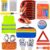 KAHEIGN 12-in-1 Auto-Notfallwerkzeug-Set, Pannenhilfe-Set, Auto-Sicherheitsset mit Warndreieck, Warnweste, Abschleppseil, Springseil, Sicherheitshammer, Taschenlampe, Pannenwerkzeug-Set