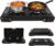 Campingkocher Gaskocher 2-Brenner mit Grillplatte & Tragetasche, Outdoor-Gaskocher tragbarer Gaskocher Camping, 2500 W pro Brenner, eingebautes Überdruckschutzventil, Piezo-Zündung