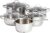 AmazonBasics 9-teiliges Induktionskochgeschirr-Set aus Edelstahl mit Deckel