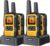 Gaswei G2Pro Professionelle Walkie-Talkies für Erwachsene (IP67 wasserdicht & schwimmfähig), Fernradio mit Doppel-PTT, SOS-Alarm, UKW-Radio + Akku für den Außenbereich (4er-Set in Gelb)