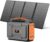 Powkey Power Station mit Solarpanel 99 Wh Tragbare Powerstation mit 40 W faltbarem Solarpanel 100 W Solargenerator mit 230 V AC-Ausgang / 18 W USB-A / USB-C für Wohnmobil-Camping, Schwarz/Orange