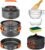 Odoland Camping-Kochgeschirr-Set, 10-teiliges Outdoor-Geschirr-Set mit Campingtopf, Camping-Bratpfanne und Teekannen für Camping, Outdoor, Kochen, Wandern, Reisen