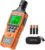 TopTes CT-300 Tragbarer CO-Detektor, CO-Detektor mit akustischem und optischem Alarm, 0–5000 PPM, hintergrundbeleuchtetes Display für Zuhause, Auto, Camping und Reisen (inkl. Batterie x3), Orange