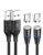 Magnetisches USB-C-Ladekabel (2 Stück, 2 m), Nylon-USB-Typ-C-Kabel, Schnelllade-Schnellladekabel, magnetisches Datenkabel mit magnetischem Adapter, Stecker für Samsung S20 S10 Note10, Huawei, Honor, Xiaomi
