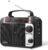 UKW FM/AM/SW1-2 Radio Tragbare Radios Weltempfängerradio mit 1800 mAh wiederaufladbarem Akku, AC-Kabel oder Batteriebetrieb, Multiband-Kurzwellenradio AUX/Kopfhöreranschluss Schwarz