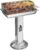 TLGREEN Edelstahl Holzkohlegrill wetterfest 52 x 32 x 84 cm Säulengrill, Edelstahlgrill mit verchromtem Grillrost, 3-fach höhenverstellbar, Aschenbecher und Belüftung, für