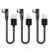 aceyoon USB auf USB C Kabel Kurz 20 cm, 3 Stück 3A USB C Kabel 90 Grad Nylon Typ C Ladekabel Winkel Schnellladekabel USB C für iPhone 17 16 15 Serie, für Galaxy S24 S23, für Huawei P40 P30