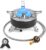 4000W tragbarer Gaskocher Camping, faltbarer Campingkocher mit Piezo-Zündung und Gaskartuschenadapter, leichter Outdoor-Gaskocher klein mit Aufbewahrungsbox für Camping, Angeln, Wandern, Picknick