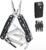 Mossy Oak 22-in-1 Multitool Edelstahl Schwarz | Klappwerkzeug mit 4 Bits, Messerlineal, Säge mit Tragetasche für Wandern, Camping und Reparaturen