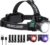 ET Stirnlampe LED wiederaufladbar mit Weiß-/Rotlicht/UV-Licht/Schwarzlicht, extrem helle Stirnlampe mit Batteriebetrieb, 16 Modi, Stirnlampe wasserdicht für Schutzhelme, Jagd, Erkennung von Tierurin