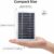 2W 5V Solarpanel mit USB-Anschluss, tragbares Solarladegerät für Handy-Powerbank im Freien, IP65 wasserdichtes USB-Solarpanel für Camping, Wandern, Reisen, Notstrom-Solarladegerät