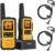 G2Pro Walkie-Talkies für Erwachsene, 2er-Set mit Ohrhörern – IP67 wasserdicht und schwimmfähig, professionelles Funkgerät mit großer Reichweite, Doppel-PTT, VOX, SOS-Alarm und UKW-Radio