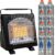 ZMC 2-in-1 tragbarer Gasheizer und Gaskocher + 8 Gaskartuschen 227 g, Campingheizer 1,7 kW, perfekte Wärmequelle ohne Strom, Gasheizer für draußen, Terrasse, mobiler Heizer mit Piezo-Zündung