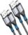 Micro-USB-Kabel, Nylon-Ladekabel, High-Speed-Android-Handy-Ladekabel für Samsung Galaxy S7 / S6 / S4 / J7 / J5 / Note 5, Huawei P Smart, Redmi, Nokia, Kindle, Wiko – Grau