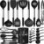 Küchenutensilien-Set, 26-teilig, Silikon-Kochutensilien, Kochbesteck-Set, hitzebeständiges Kochgeschirr mit Utensilienhalter, Antihaft-Kochset, Küchenutensilien mit Edelstahlgriff, spülmaschinenfest