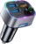 SYNCWIRE Bluetooth 5.3 FM-Transmitter-Autoladegerät 48 W (PD 36 W und 12 W), Ladegerät mit zwei USB-Anschlüssen, Autoadapter, kabelloses Radio-LED-Display, unterstützt 64-GB-USB-Laufwerk, Lichtschalter, Grau