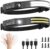 2 Stück Stirnlampe LED wiederaufladbar, 230° Weitwinkel superhelle Stirnlampe mit Sensor, USB wiederaufladbares LED-Stirnband mit Licht zum Joggen, Angeln, Wandern, Arbeiten, Campingzubehör