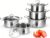 10-teiliges Induktions-Topfset, Topfset aus Edelstahl mit Glasdeckel und Kochtopf, Induktionstöpfe-Set, für alle Herdarten, unbeschichtet, Topfset Induktion