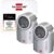 Brennenstuhl Primera-Line Steckdosenadapter mit Überspannungsschutz 2er Set (Adapter als Blitzschutz für Elektrogeräte) silber/schwarz