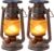 Vintage-Solarlaterne für den Außenbereich, 2 Stück, Solarlaternen, hängende Retro-LED-Solarleuchten, wasserdichtes Sturmlicht für den Außenbereich, LED-Außenlaternen mit Flammeneffekt, Solarleuchte für Garten, Camping