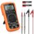 Digitalmultimeter mit automatischer Bereichsauswahl, Multifunktionstester, der AC/DC-Spannung, AC/DC-Strom, Widerstand, Durchgang, Kapazität, Frequenz- und Diodentests, Datenspeicherung und NCV misst