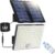Realky Solarleuchten für den Außenbereich mit Fernbedienung, Außenlampe mit Bewegungsmelder, IP65 wasserdichte Solarleuchte mit 5 m Kabel für Garage, Garten, Hof, Stufen, Haustüren, Rasen – 1 Stück